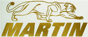 Martin Archery Cat Decal Sticker Gold image