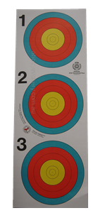 Bjorn FITA 4 ply Laminate Tough Target Face 60cm 3 Spot Vertical image