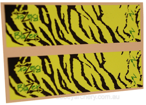 Bohning Tiger BlazerWraps for carbon arrows and shafts, Yellow Tiger image