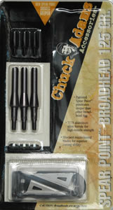 Chuck Adams Spear Point 3 blade Broadhead 125gr 3 Pack image