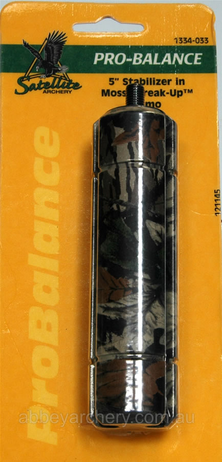 Fred Bear Pro Balance 5" 10.8oz Stabiliser Mossy Oak Break Up Camo large image. Click to return to Fred Bear Pro Balance 5" 10.8oz Stabiliser Mossy Oak Break Up Camo price and description