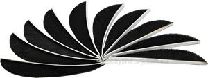 Trueflight Feathers 3" Shadow Black pack 25 image