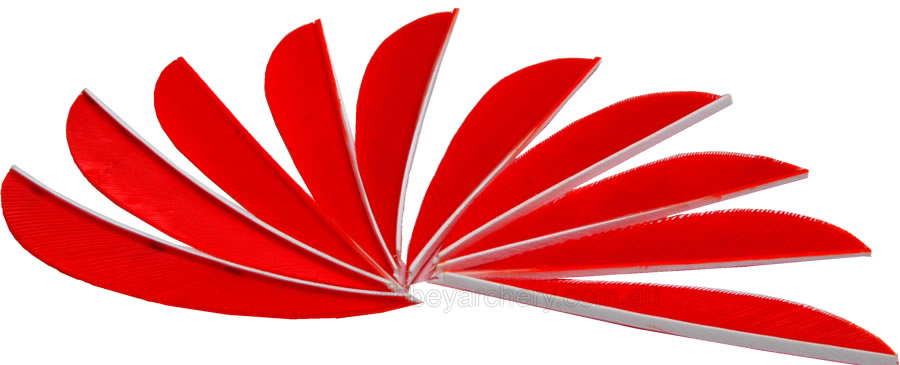 Trueflight Feathers 3" parabolic blaze orange pack 25 large image. Click to return to Trueflight Feathers 3" parabolic blaze orange pack 25 price and description