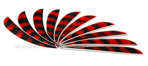 Trueflight Feathers 5" parabolic barred orange pack 100 image