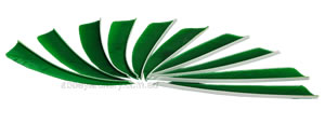 Trueflight Feathers 5" shield back kelly green pack 100 image