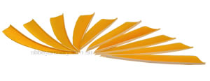 Trueflight Feathers Shield 4" Sunshine Yellow pack 25 image