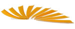 Trueflight Feathers Shield 4" Sunshine Yellow pack 25 image
