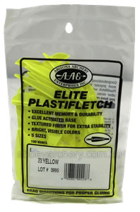 Elite Plastifletch 23 Solid Yellow Pack 25 image