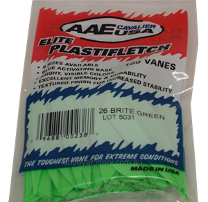 Elite Plastifletch 26 Bright Green Pack 25 image