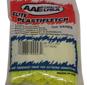 Elite Plastifletch 26 Solid Yellow Pack 25 image