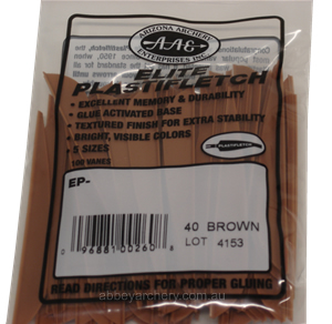 Elite Plastifletch 40 Brown Pack 25 image