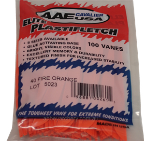 Elite Plastifletch 40 Fire Orange Pack 100 image