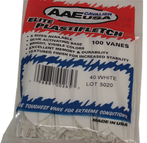 Elite Plastifletch 40 White Pack 100 image