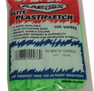 Elite Plastifletch 50 Bright Green Pack 25 image