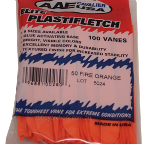 Elite Plastifletch 50 Fire Orange Pack 100 image