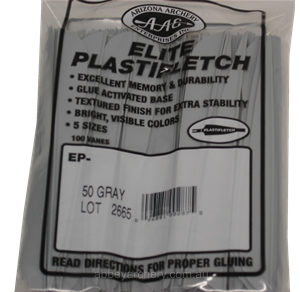Elite Plastifletch 50 Gray Pack 100 image