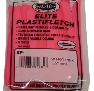 Elite Plastifletch 50 Hot Pink Pack 100 image