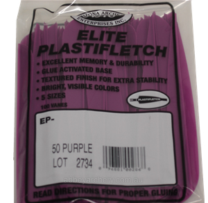 Elite Plastifletch 50 Purple Pack 100 image