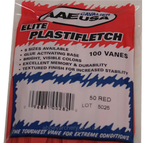 Elite Plastifletch 50 Red Pack 100 image