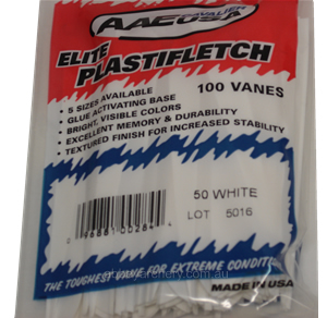 Elite Plastifletch 50 White Pack 100 image