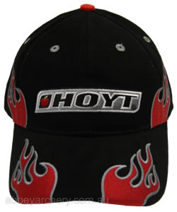 Hoyt Cap black swirl with flame image