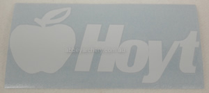 White Hoyt Decal 15" x 2.75" image