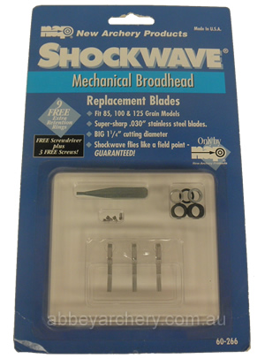 Replacement Blades for NAP ShockWave 3 Blade Mechanical Broadhead 9 pack image