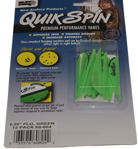 NAP QuikSpin Vanes 2.25" Fluoro Green 12 image