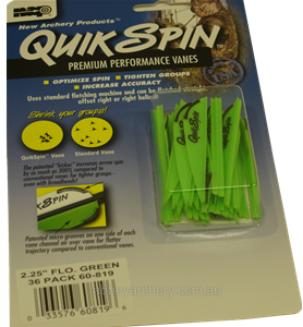 NAP QuikSpin Vanes 2.25" Fluoro Green 36 image