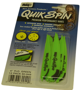 NAP QuikSpin Vanes 4" Fluoro Green 12 image