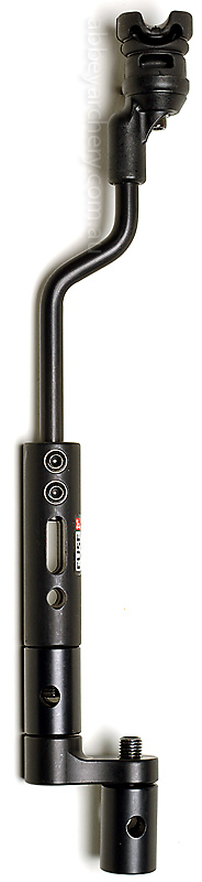 Stealth Shot stabiliser mount offset rod can be mounted at the front of the riser - see above or mounted here at the rear of the riser