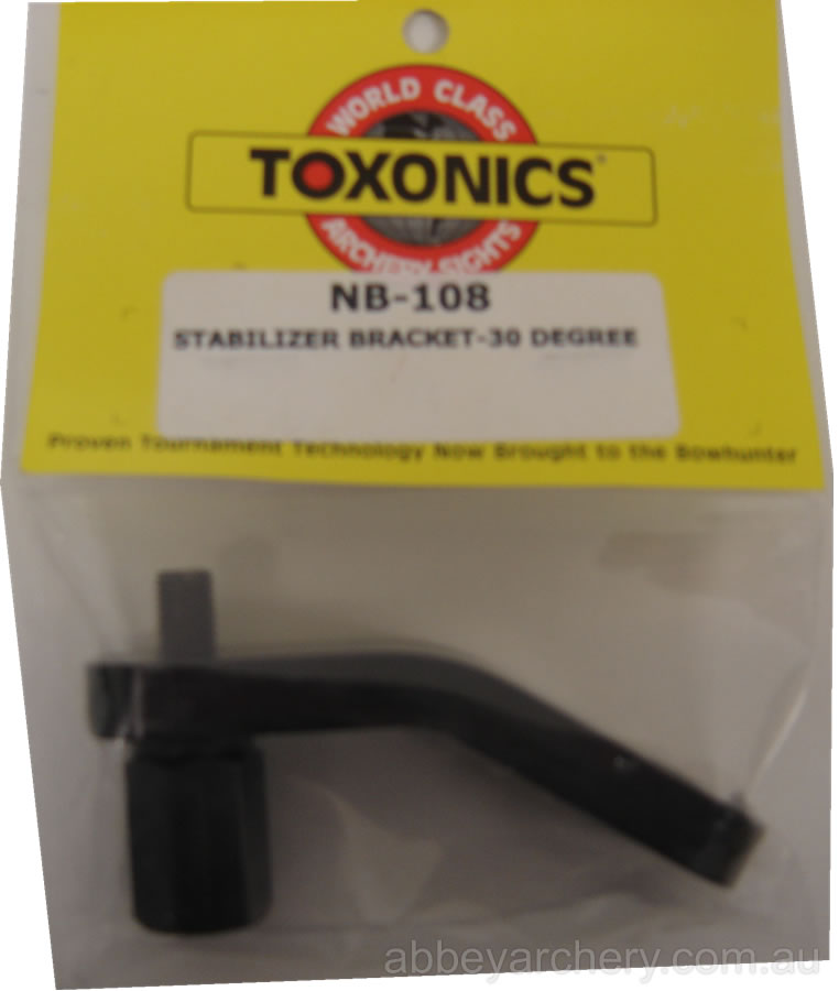 Toxonics Stabiliser Offset Bracket 30 degree large image. Click to return to Toxonics Stabiliser Offset Bracket 30 degree price and description