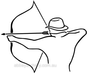 Vista Decal "Archer Outline" 15cm x 15cm (6" x 6") image
