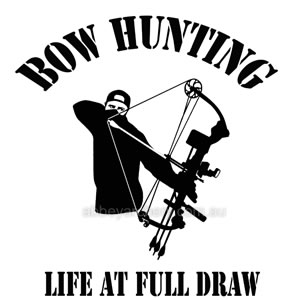 Vista Decal "Archer Life at Full Draw" 15cm x 15cm (6" x 6") image