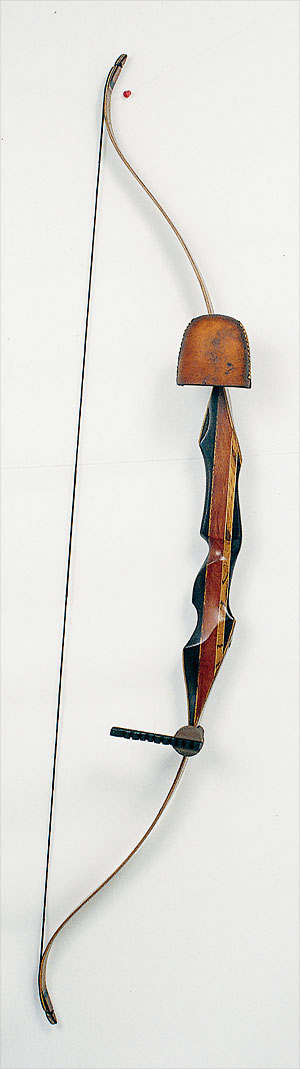 Selway leather hood 6 arrow recurve bow quiver image