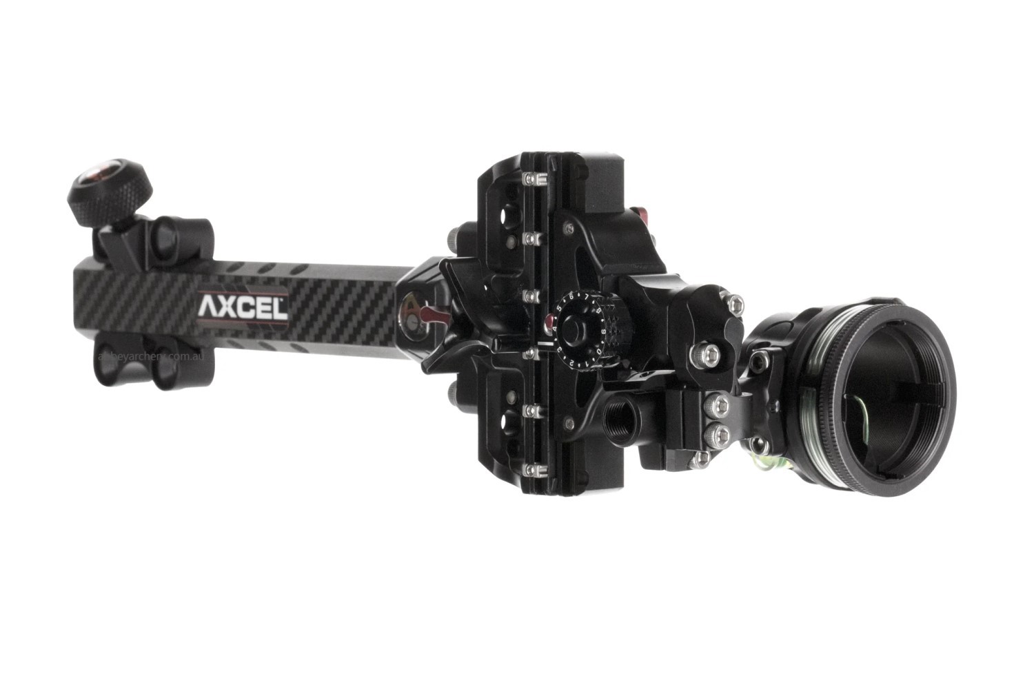 Axcel AccuTouch Carbon Pro Single pin Slider sight with AVX41 scope black large image. Click to return to Axcel AccuTouch Carbon Pro Single pin Slider sight with AVX41 scope black price and description