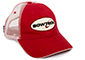 BowTech red and tan mesh cap - click for more information