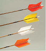 Wood Hunting arrow with feathers without broadhead dozen image
