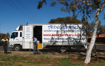 This photo of the truck at Newman, Western Australia (455 kilometres from the coast) was taken by a local archer and posted on Oz Bow Net forum 