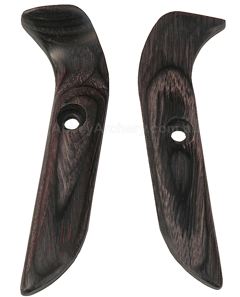 Hoyt ProFit Custom Black Wood Grip Side Plates