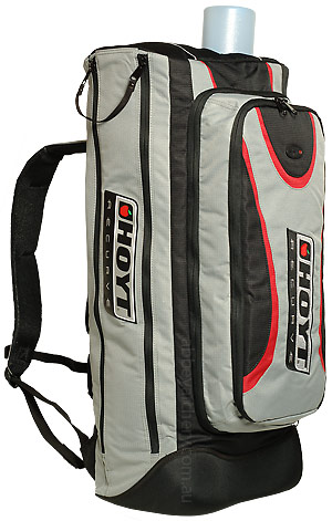 Backpack with tote stowed