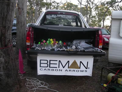 Hooter's F250 Truck used to carry extra X10 & ACE shafts to the event