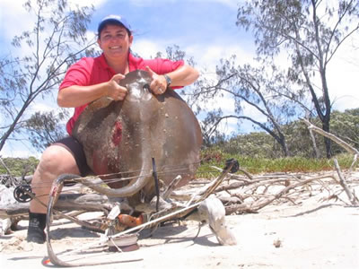 Jeanette with her stingray