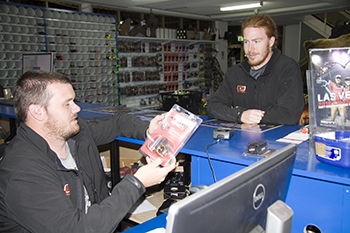 Discussing a product with Alex