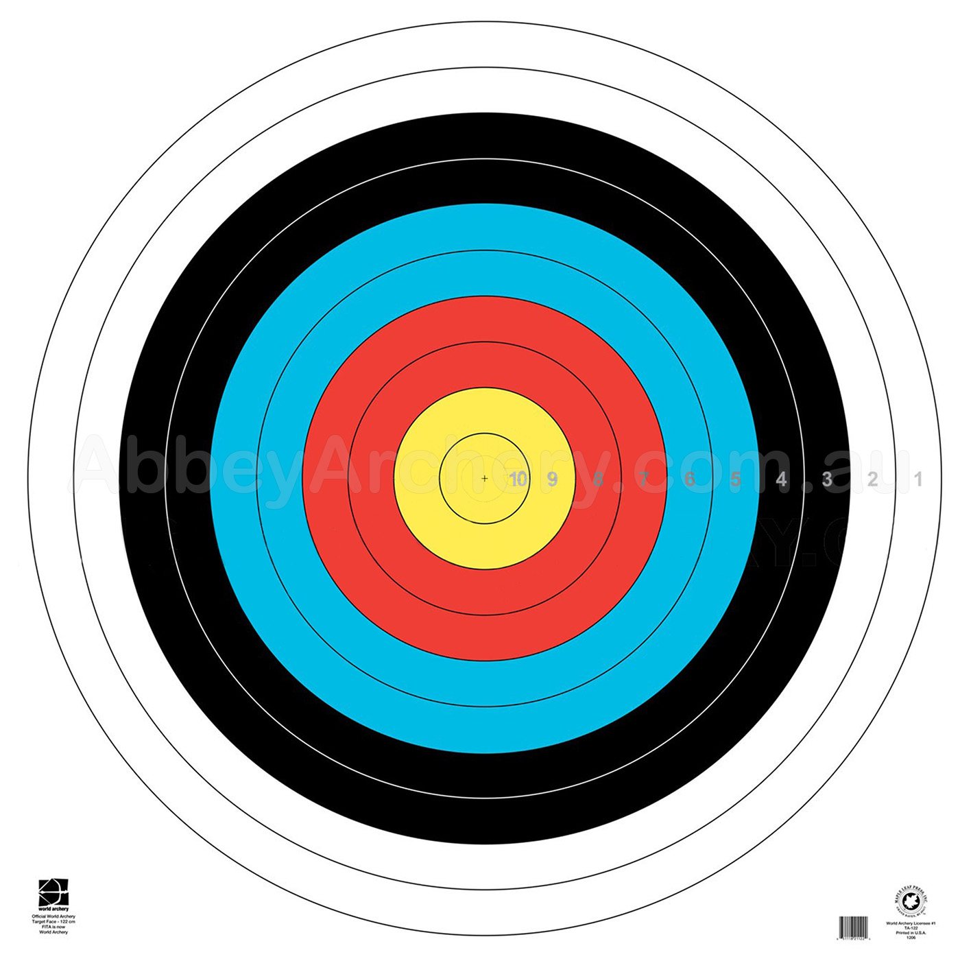 Maple Leaf World Archery Official Water Proof Target Face 60cm large image. Click to return to Maple Leaf World Archery Official Water Proof Target Face 60cm price and description