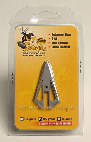 Replacement main blade - Magnus Stinger BuzzCut 2 & 4 blade screw in broadhead 100gr 3s image