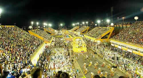 Part of the Sambodromo, the archery venue for Rio 2016 Olympics
