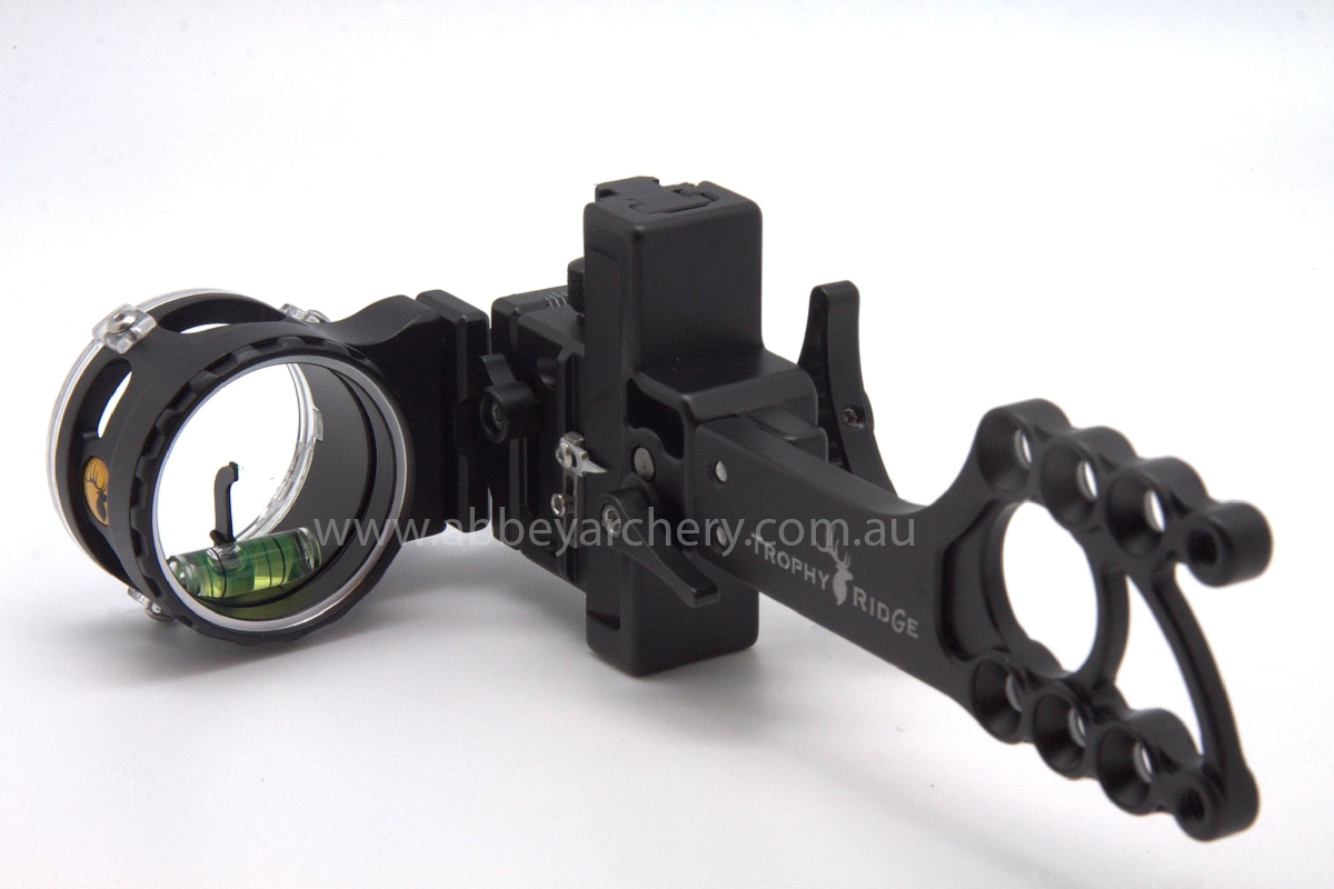 Trophy Ridge Clutch single pin fibre optic sight black large image. Click to return to Trophy Ridge Clutch single pin fibre optic sight black price and description