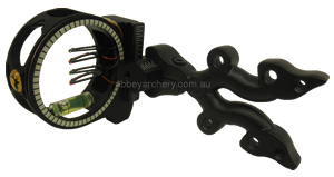 Trophy Ridge Outlaw 4 Pin Fibre Optic sight black RH or LH image