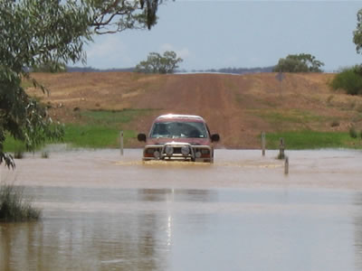 Water lapping at the floorboards of the F250